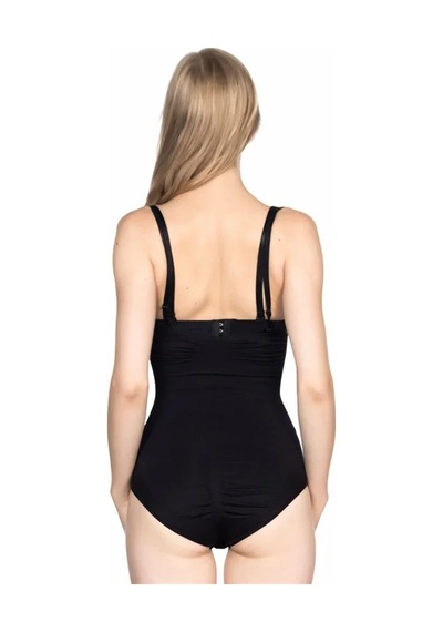 Semel Siyah Göğsü Açık Body Korse
