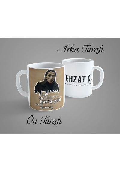 Behzat Ç. Akbaba 2 Porselen Kupa Bardak Beyaz