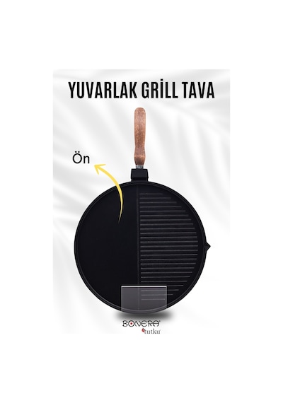 Bonera Çok Amaçlı Grill Döküm Tava 28 Cm