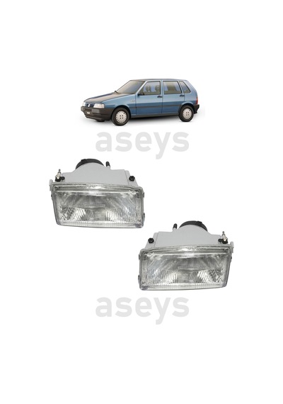 Fiat Uno Ön Sağ Ve Sol Far Ikili Takım Halinde Uno Far 2 Adet Ampullü