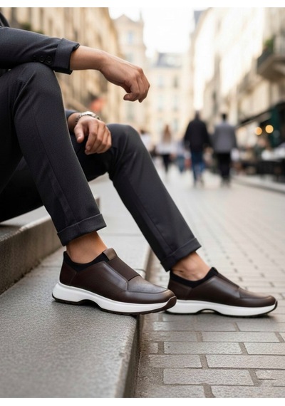 DMR Elegance Ba0244 İçi Dışı Hakiki Deri Bantlı Rahat Taban Casual Kahverengi Erkek Ayakkabı Rekli DMR Elegance Ba0244 İçi Dışı Hakiki Deri Bantlı Rahat Taban Casual Kahverengi Erkek Ayakkabı Rekli