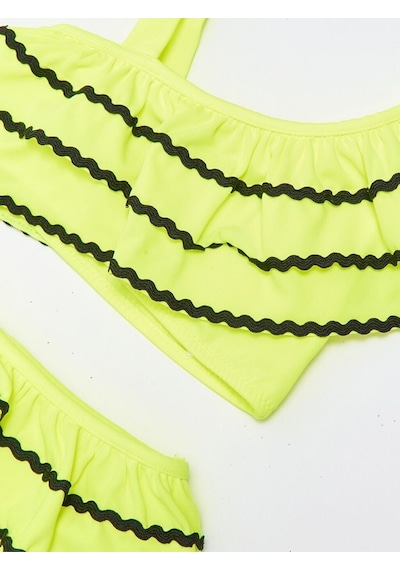 Deep Beach Sutaşı Detaylı Kız Çocuk Bikini Takım Antrasit