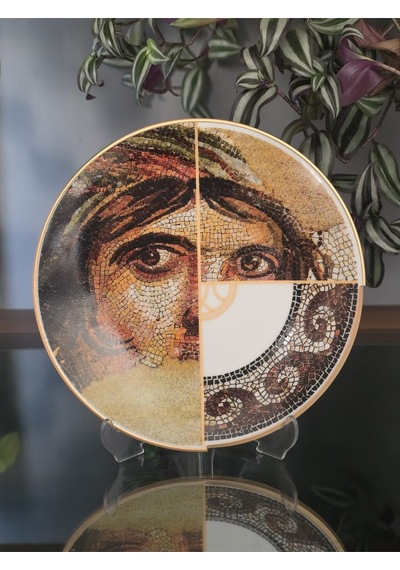 Konyax Zeugma 1 Kişilik Servis Tabağı Çok Renkli