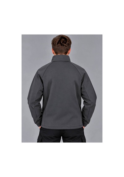 Hk Premium Slim Fit Prada Kumaş Şişme Desenli Mont Antrasit
