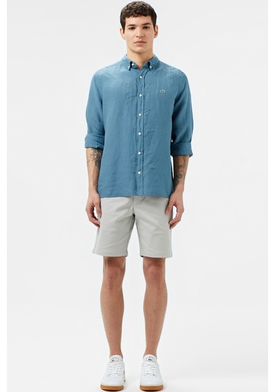 Lacoste Men's Regular Fit Button-down Collar Linen Shirt Blue Erkek Düğmeli Yaka Keten Gömlek Mavi Mavi Lacoste Men's Regular Fit Button-down Collar Linen Shirt Blue Erkek Düğmeli Yaka Keten Gömlek Mavi Mavi