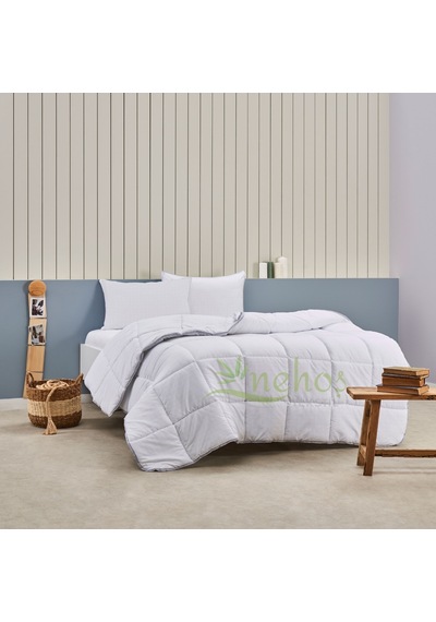 Tek Kişilik Antibakteriyel Mikrofiber Saten Beyaz Yastık Yorgan