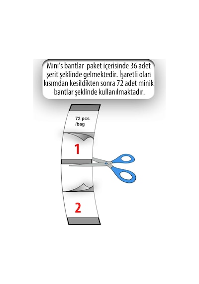 Walker Tape Pro-Flex II Mini's Protez Saç Bandı 72 Adet (1.9 CM x 7.5 CM)