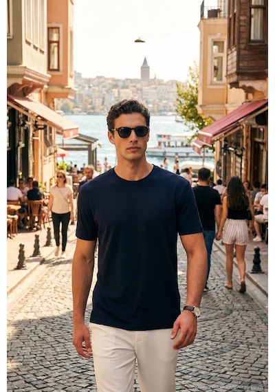Buratti Erkek T Shirt 5904063 İndigo İndigo