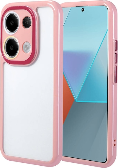 Xiaomi Redmi Note 13 Pro 4g Kılıf Kamera Korumalı Renkli Kenar Ve Çerçeve Tasarımlı Uzrm Vitamin Kap Mürdüm