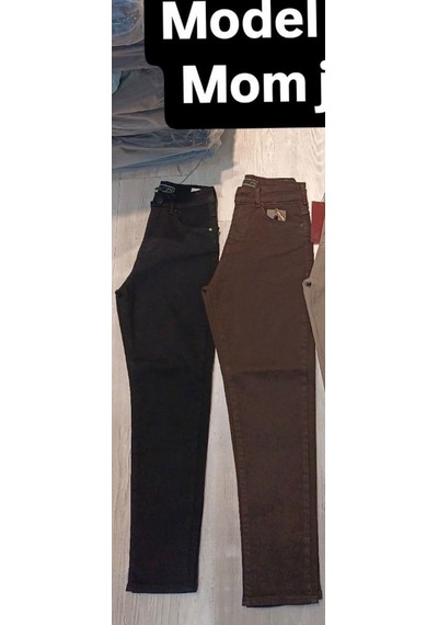 La Carte Mom Jean Lycralı Kadın Kot Pantolon 0210-27/33 Siyah