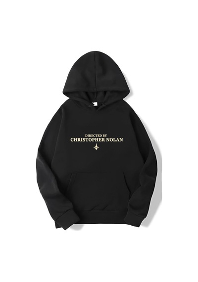 Brz Collection Unisex Oversize Directed By Christoper Nolan Hoodie Siyah