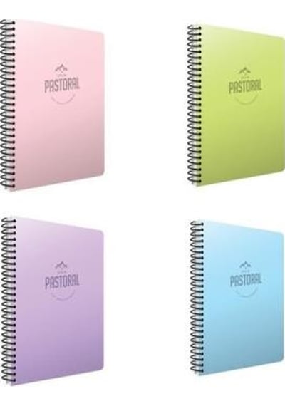 Gıpta Pastoral 72 Yp. A4 Spiralli Pp. Kapak Defter Seti Kareli 72 Yaprak 4'lü