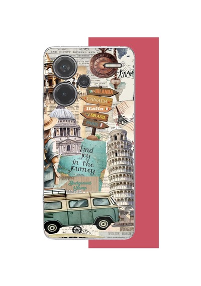 Redmi Note 13 Pro Plus Uyumlu Travel2 Baskılı Silikon Kılıf Renkli