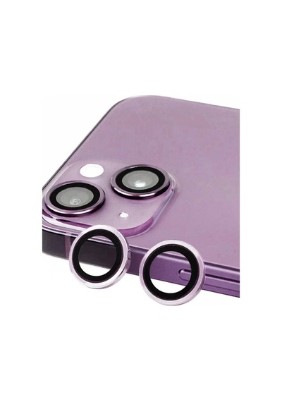 Newface Apple İphone 14 Raze Metal Kamera Lens - Mor