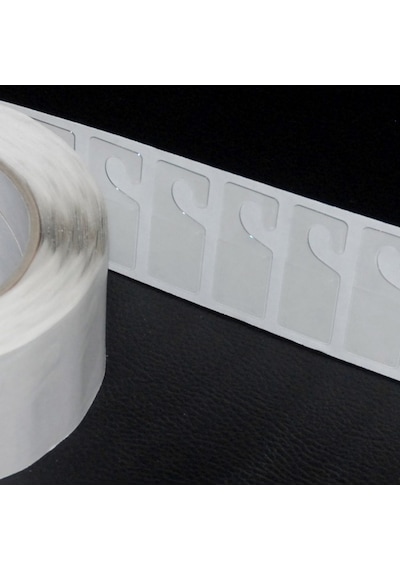 Plastik Yapışkanlı Ürün Askı Etiketi 1.8x4.5 CM Rulo 1000 Adet