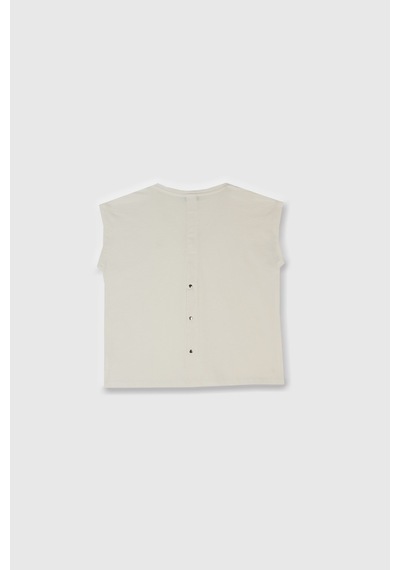 Benetton Kadın Tshirt Krem