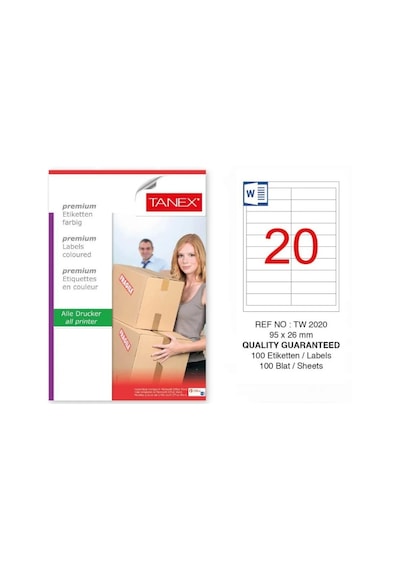 Tanex Tw-2020 Sevkiyat ve Lojistik Etiketi 95x26 mm