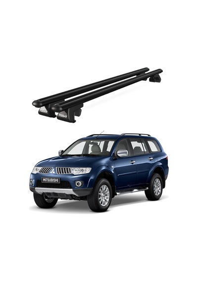 Venüs Mitsubishi Pajero Sport 5d 1996-2008 Uyumlu Siyah Ara Atkı Port Bagaj Tavan Barı