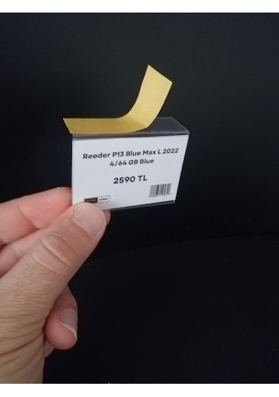 10 Adet Pvc Yapışkanlı Etiketlik Dik Açılı 6 x 4 CM Raflar İçin