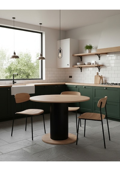 Güneş Model Mdf Ayaklı 90cm Çaplı Yuvarlak Yemek Masası Sandalye Yok Atlantik Çam-siyah Güneş Model Mdf Ayaklı 90cm Çaplı Yuvarlak Yemek Masası Sandalye Yok Atlantik Çam-siyah