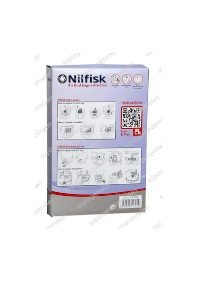 Nilfisk Select Comfort Allergy Kutulu Toz Torbası 4 Lü