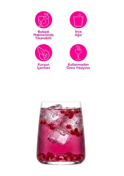 Lav Terra Cam Goblet 3'lü 590 ml (Kırmızı Şarap Kadehi , Kokteyl Bardağı )