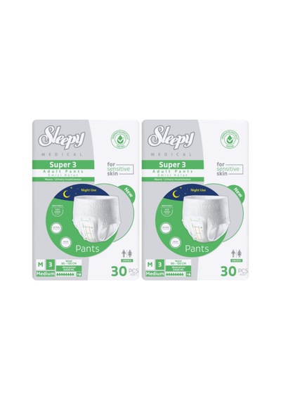 Sleepy Süper3 Emici Külot L Beden 2 Paket 60 Adet