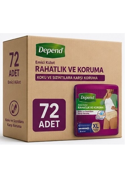 Depend Emici Külot Yetişkin Bezi Xl - Extra Large Kadın 72 Adet