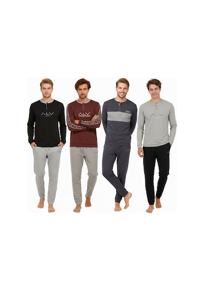 Bonbon Erkek Pamuklu Bohçalık Ve Çeyizlik 4 Adet 2'li Pijama Takımı Bb2239 Çok Renkli