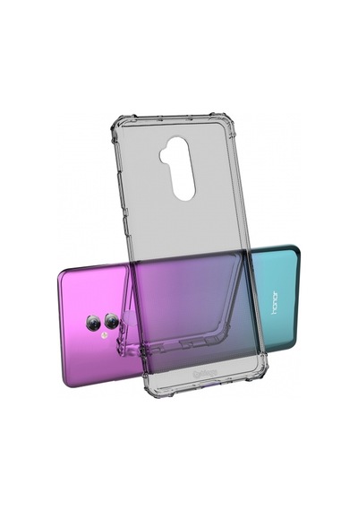 Blogy Mate 20 Lite İle Uyumlu Crystal Fit Kılıf Smoke Black