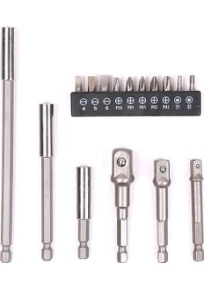Real Özs 16'lı Matkap Ucu Seti Adaptörlü Uzatmalı Full Set