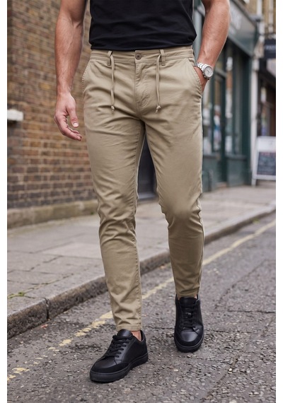 Deepsea Erkek Slim Fit Likralı Açık Haki Jogger Pantolon Beli Lastikli İpli Esnek Spor Pantolon 2700523 Deepsea Erkek Slim Fit Likralı Açık Haki Jogger Pantolon Beli Lastikli İpli Esnek Spor Pantolon 2700523