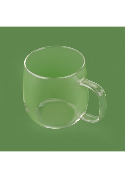 Delii Glassware Borosilikat Cam Kupa - Şeffaf - 490 Ml Renkli