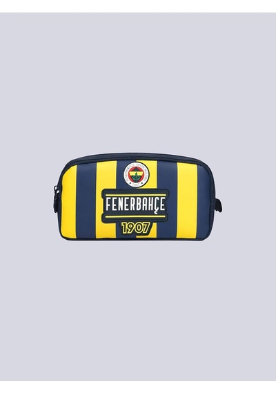 Tr Fenerbahçe Lisanslı Kalemlik, Çubuklu Tasarım, 2 Bölmeli Kalem Çantası, Sarı-lacivert Genel