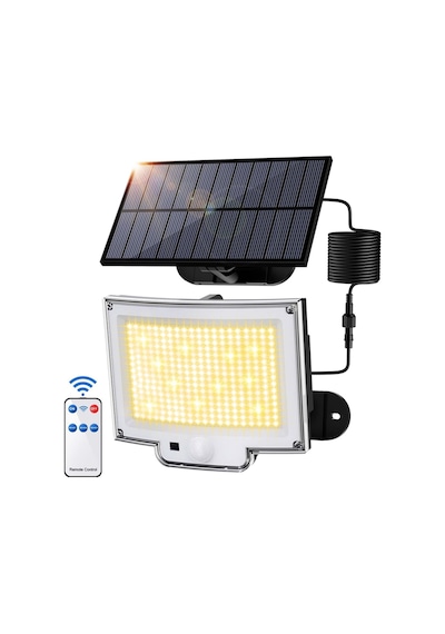Sigrill Hareket Sensörlü Güneş Enerjili Dış Mekan Işığı - 318 Led, 3 Modlu, 5 M Kablo, Ip65 Su Geçirmez