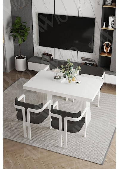 Avvio Angelos Lake Mdf Ayak Tokyo Demonte Sandalye 80x120 Yemek Masası Mutfak Masası 4 Kişilik Beyaz Avvio Angelos Lake Mdf Ayak Tokyo Demonte Sandalye 80x120 Yemek Masası Mutfak Masası 4 Kişilik Beyaz