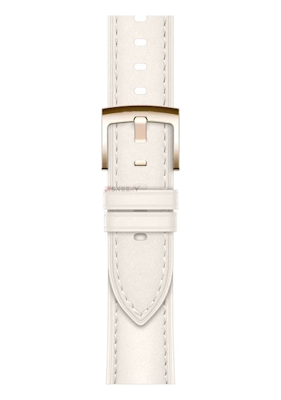 Huawei Watch Gt4 41mm İle Uyumlu Starlight Gold Metal Tokalı Deri Zarif Şık Kordon