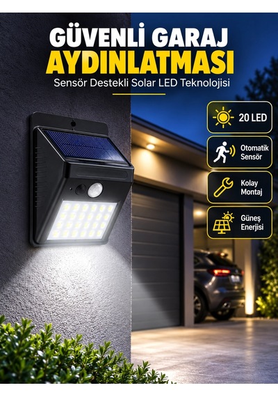 Mey İthalat Kablo Gerektirmeyen Solar Led Bahçe Ve Veranda Işığı Yeni Nesil