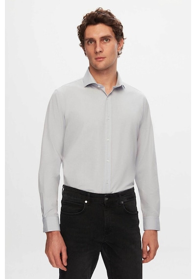 D'S Damat Ds Damat Slim Fit Antrasit Pamuk Karışımlı 2'Li V Yaka Triko Ve Gömlek 1HC0206VBN01 Antrasit