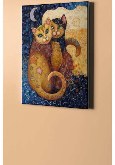 Webstyle Sayılarla Boyama Seti Kasnaklı Sevgili Kediler 60 X 75 Cm
