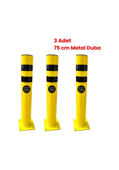 Metal Delinatör Kulaksız Sarı-siyah 3'lü Set
