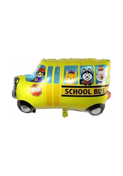 22" School Bus Folyo Balon Çok Renkli