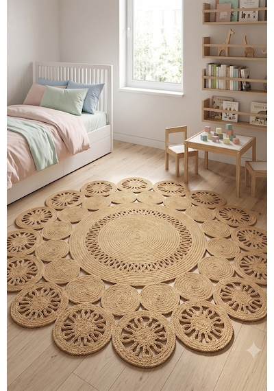 Villadia Home Textile Jüt Hasır Yuvarlak Kilim Halı Yolluk Dekoratif Örgü Halı Doğal Görünümlü Bohem Kilim Salon Oturma Odası Balkon Mutfak Yatak Odası Koridor 7234bambu Villadia Home Textile Jüt Hasır Yuvarlak Kilim Halı Yolluk Dekoratif Örgü Halı Doğal Görünümlü Bohem Kilim Salon Oturma Odası Balkon Mutfak Yatak Odası Koridor 7234bambu