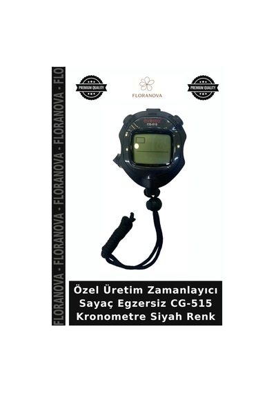Özel Üretim Zamanlayıcı Sayaç Egzersiz Cg-515 Kronometre Siyah Renk