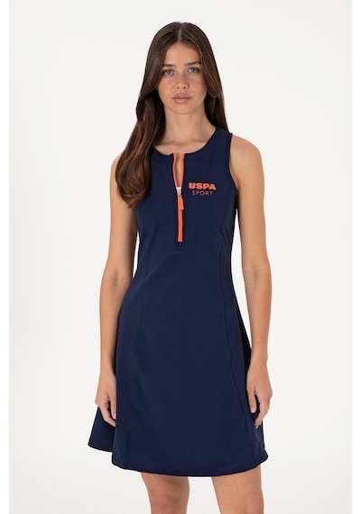 U.S. Polo Assn. Kadın Lacivert Kolsuz Mini Boy Örme Elbise 50300711-VR033