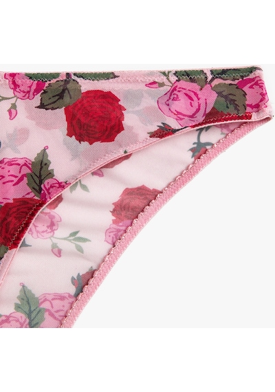 Koton Çiçekli Brief Külot Tül Pembe Desenli 3slk30093mk 3SLK30093MK2D5 Pembe