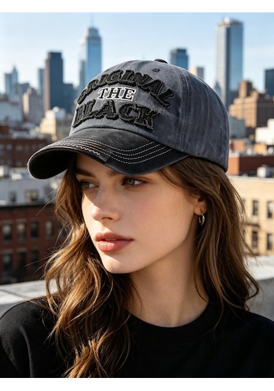Valkyrie Original The Black Nakışlı Unisex Beyzbol Şapkası Vintage Eskitme Pamuk Ayarlanır Bordo