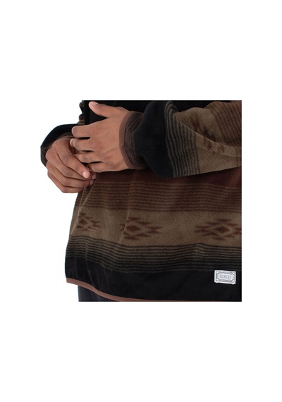 Hurley Hurley Mesa Windchill 1/4 Zip Erkek Kahverengi Polar 862 Kahve