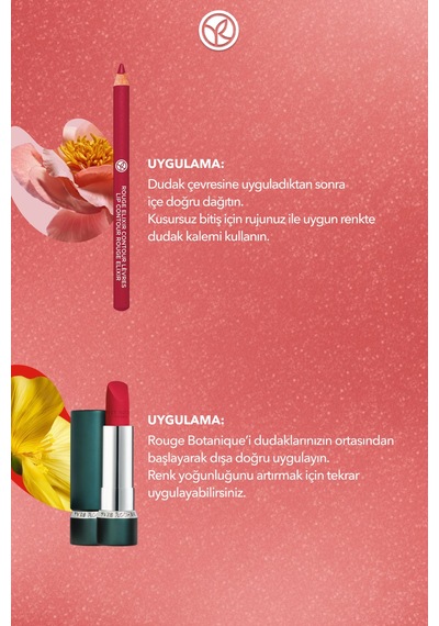 Yves Rocher Mat Dudak Duo Makyaj Seti- Dudak Kalemi -kırmızı & Mat Ruj - Nar Kırmızısı