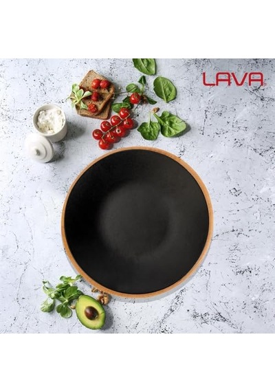 Altlıklı Döküm Servis Tabağı Siyah Diğer